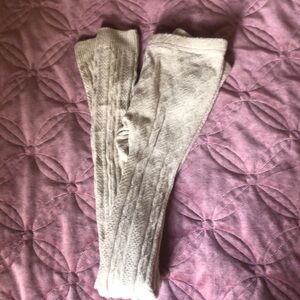 Girls Boden 13/14 cable knit footless tights new